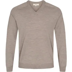2Blind2C Tan Merino Wool Vneck Sweater