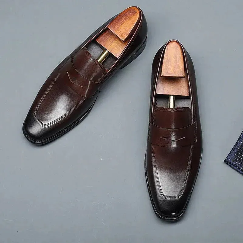 Alfredo Leather Penny Loafer Shoes For Men