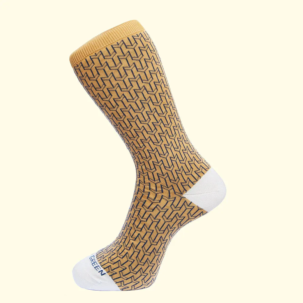 Art Deco Arrows in Mustard