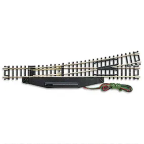 Atlas N Standard Line Remote Switch -- #6 Left Hand (Black Ties)