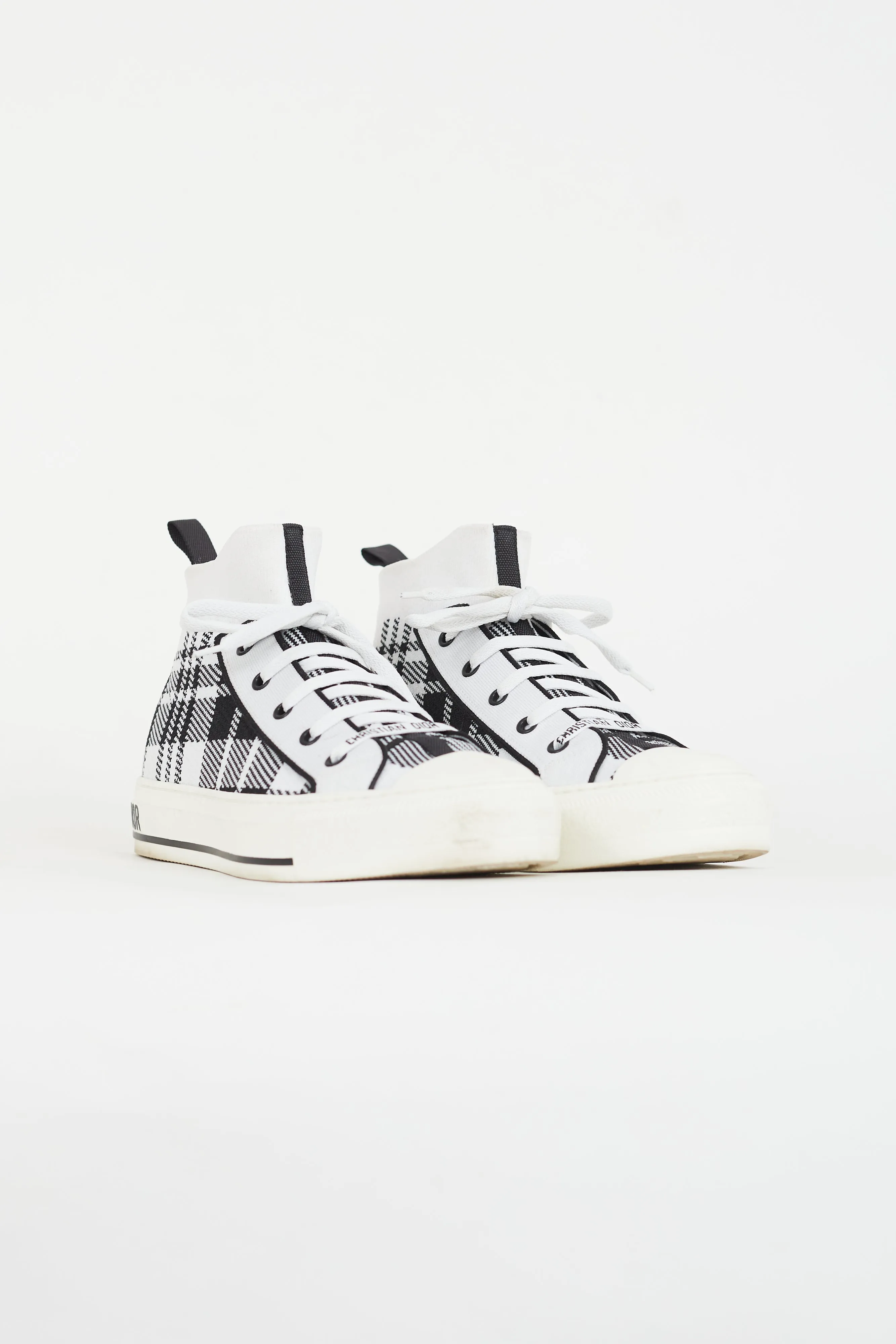 Black & White Walk'n'Dior Check Sneaker