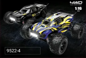 Blue&Black Remote Control Monster Trcuk 1:16, All Terrain Metal Shell 4X4 Off-Road Vehicle, High Speed 2.4 GHz RC Car, Christmas Birthday Gift Outdoor Toys for Kids 6  & Adults