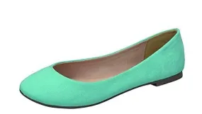 Breckelles Abby-31 Fashion Pointed Toe Slip On Flats Rounded Toe Ballet Flats