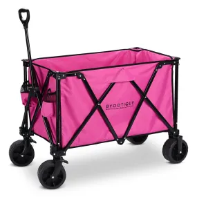 Byootique Folding Wagon Cart for Make Up Items Storage, Grocery & More