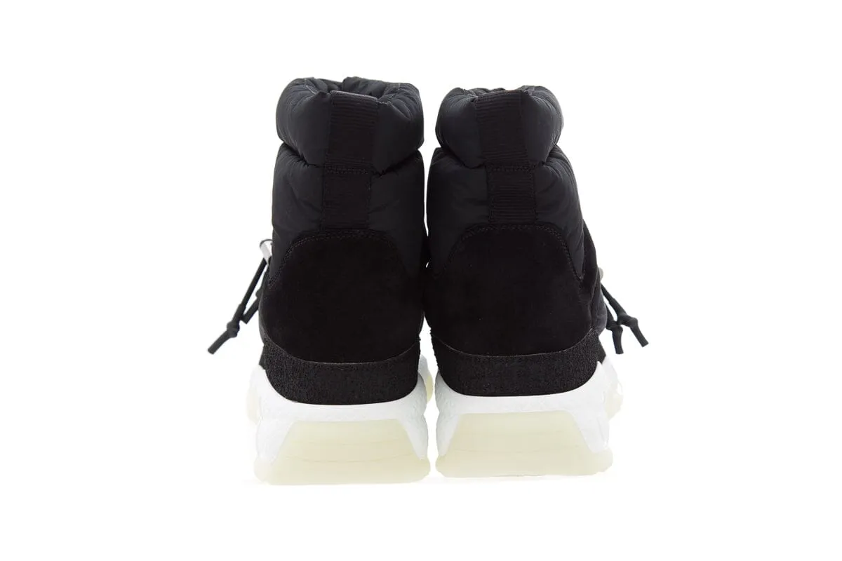 Chanel Black Nylon & Suede Snow Booties SZ 37.5