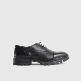 Chunky Sole Dress Oxfords Black 4010