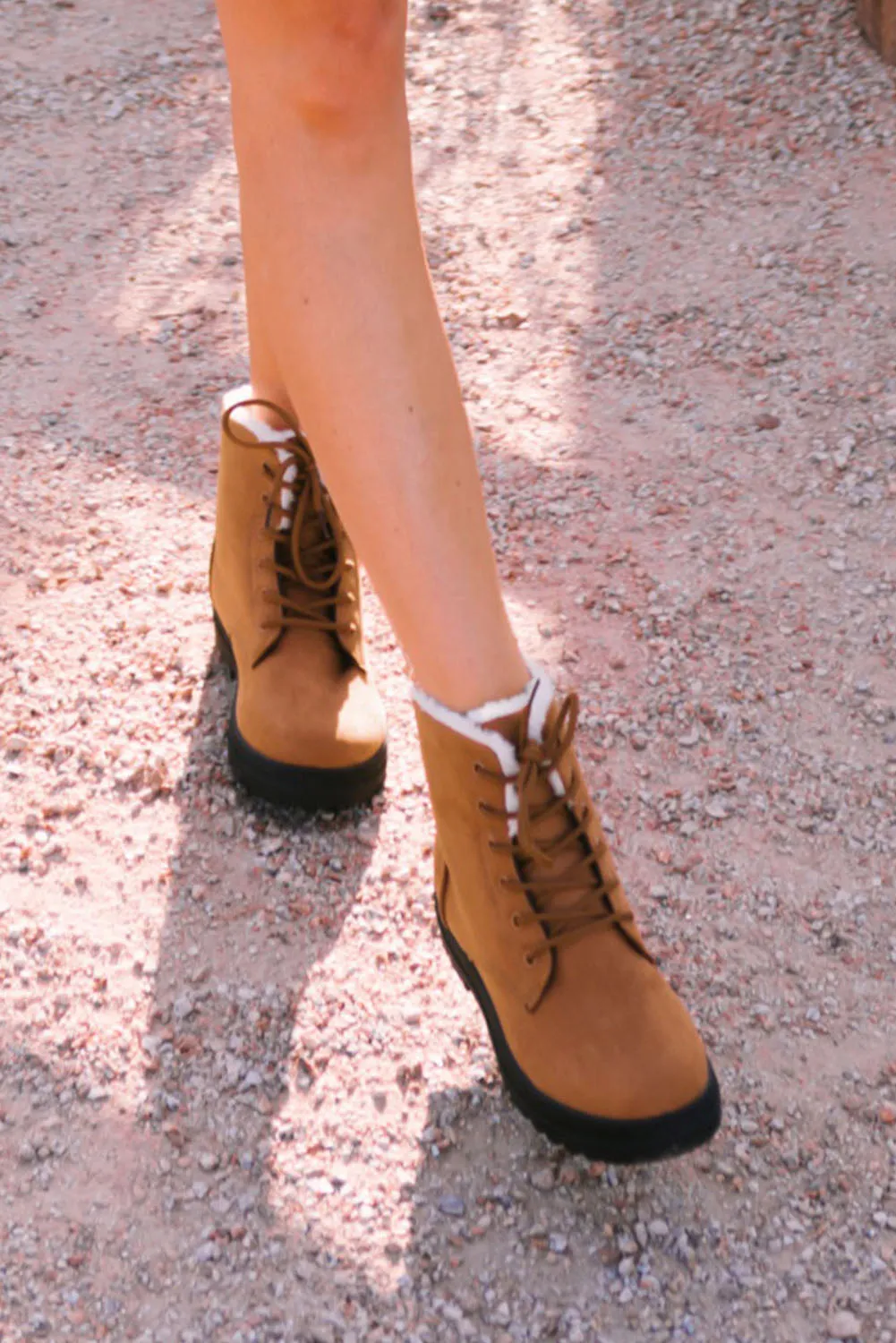 Fur Suede Platform Snow Boots