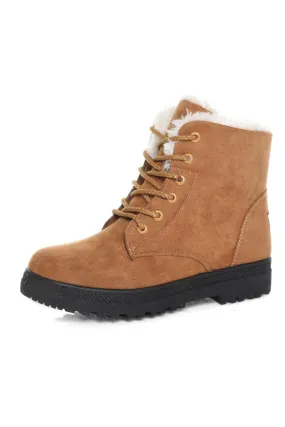 Fur Suede Platform Snow Boots