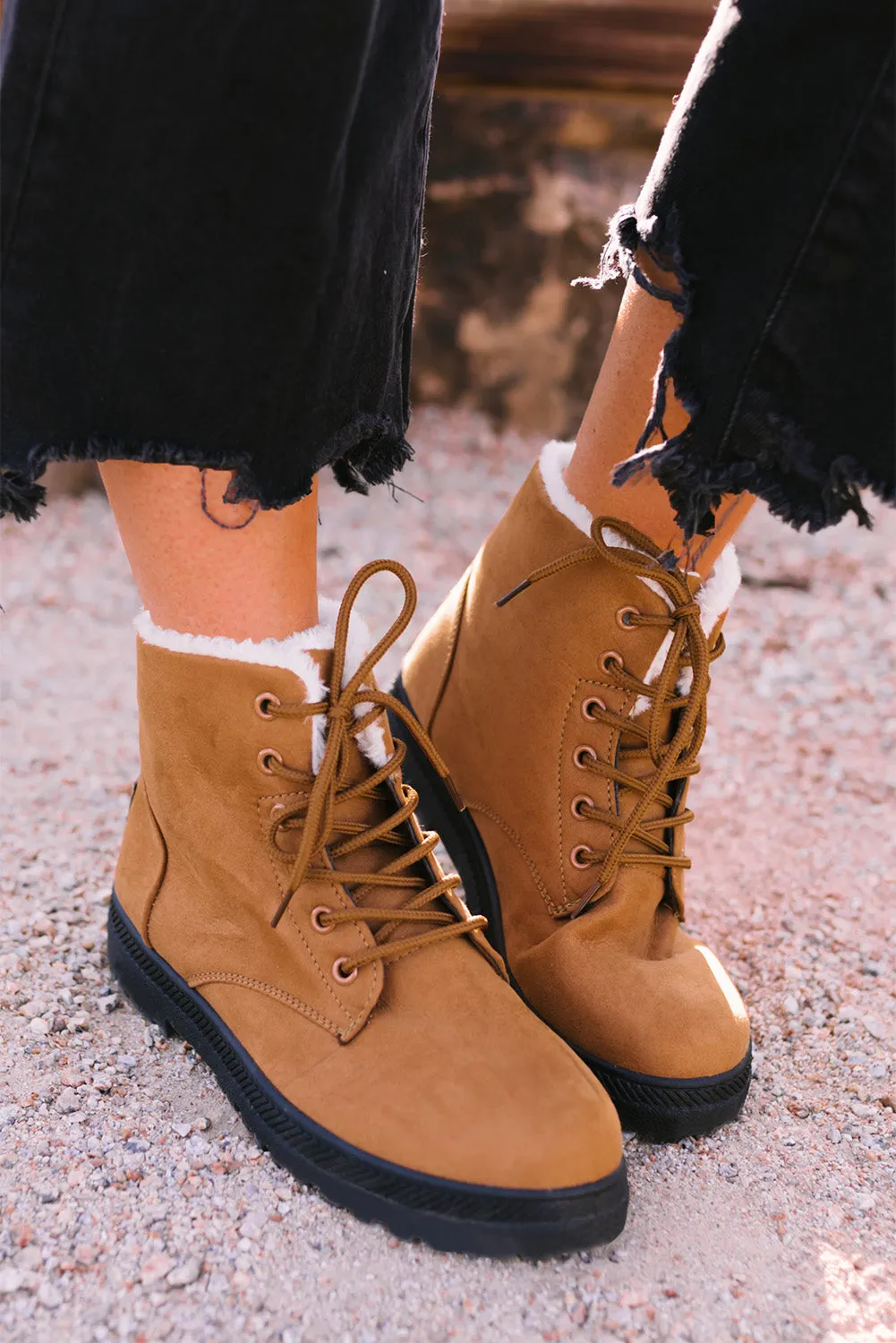 Fur Suede Platform Snow Boots