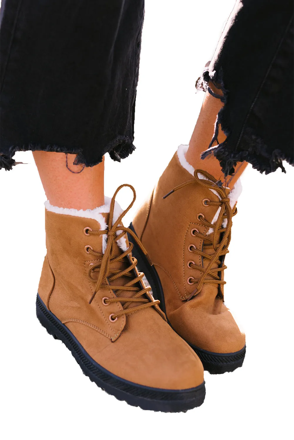 Fur Suede Platform Snow Boots