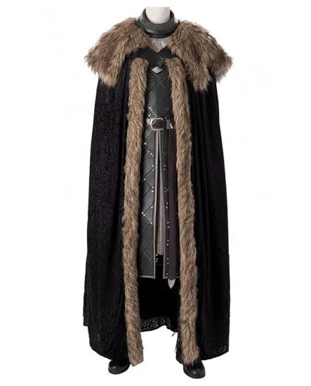 Game Of Thrones Season 8 Jon Snow Cosplay Leather Knee Boots for Men