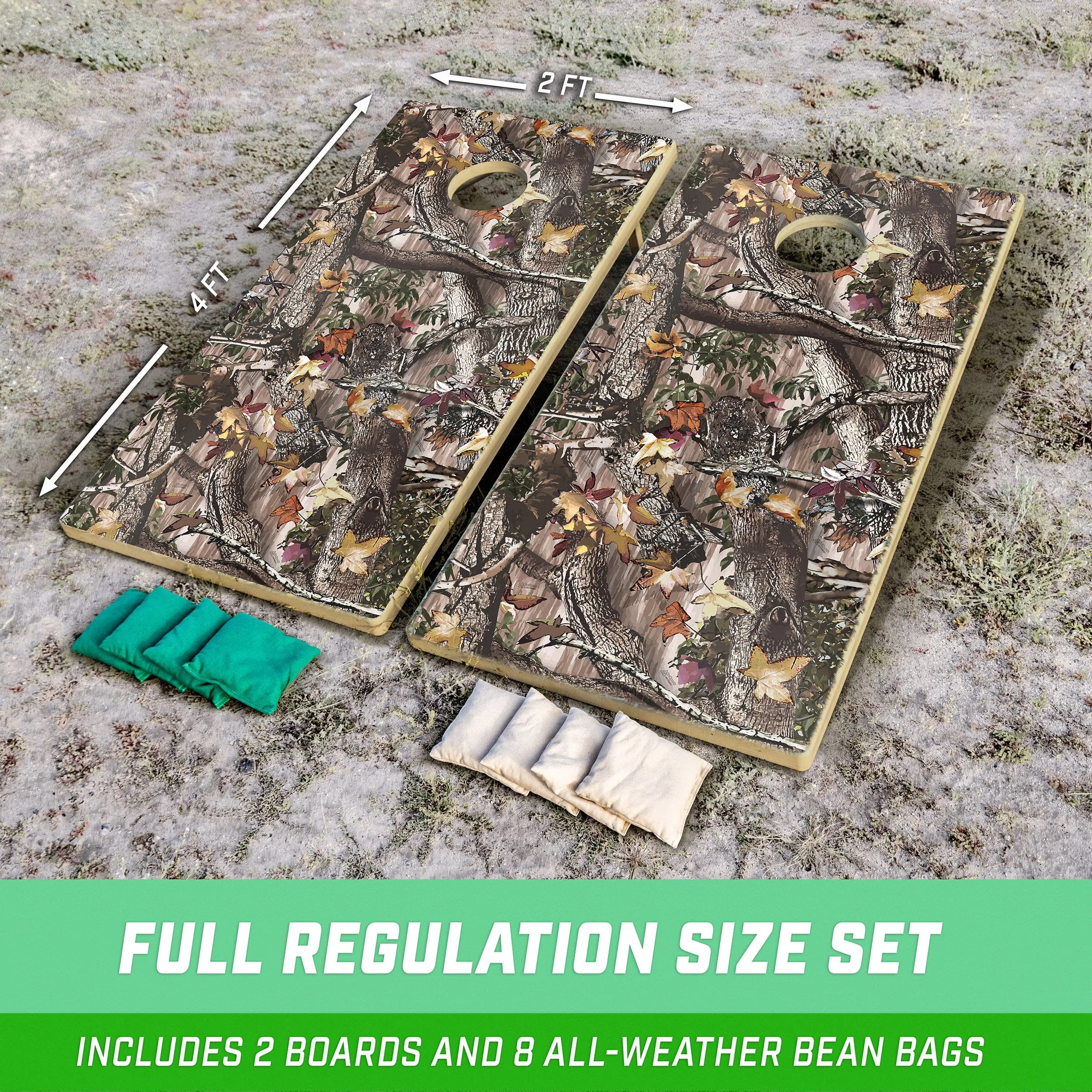 GoSports Tough Toss All Weather Cornhole Outdoor Game - Woodland Camo