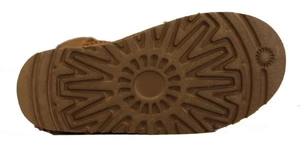 Montana West Kids Embroidery Boots - Brown