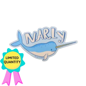 Narly Narwhal Sticker (FREE SHIPPING)