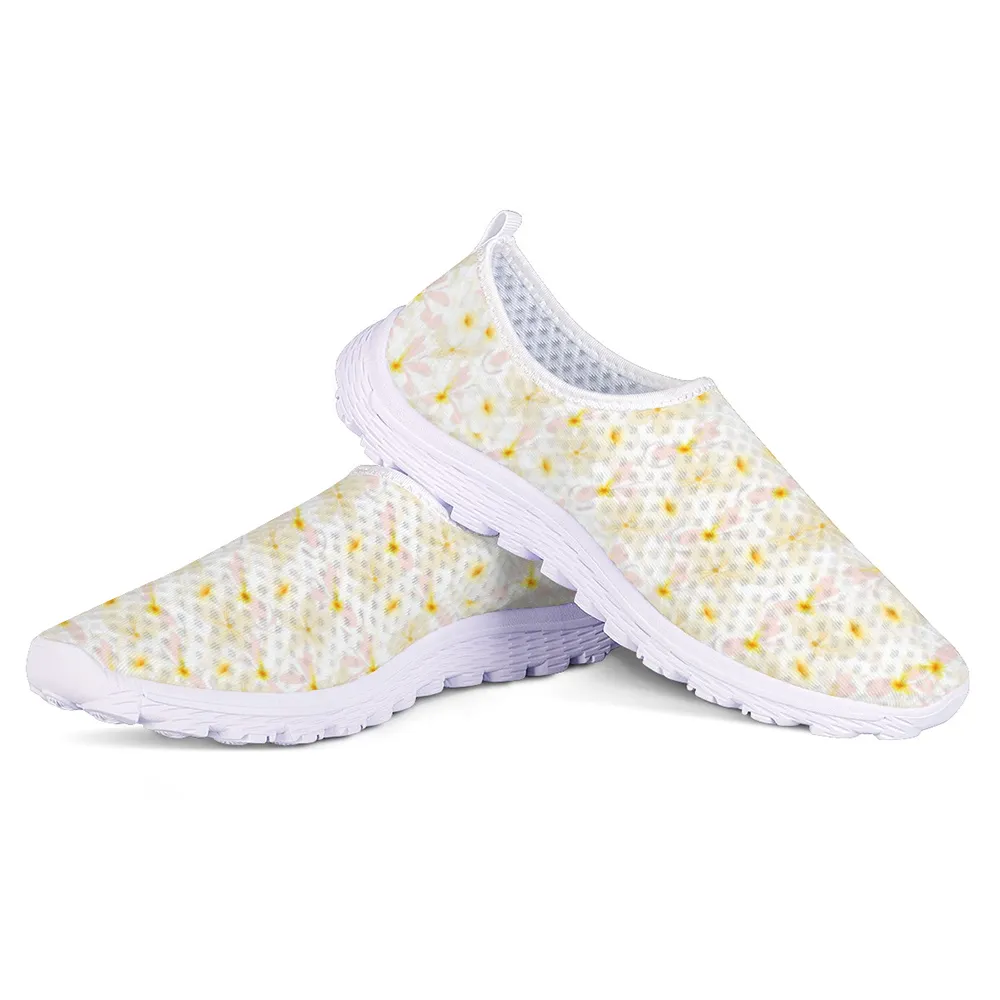 Pastel Frangipanis Non-Slip Sneakers Lightweight
