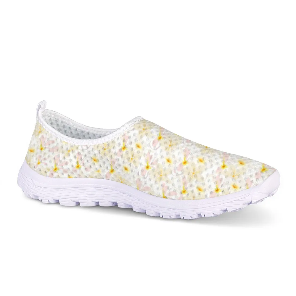 Pastel Frangipanis Non-Slip Sneakers Lightweight