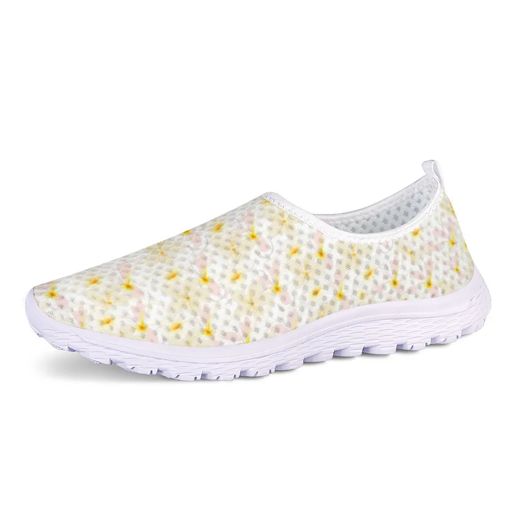 Pastel Frangipanis Non-Slip Sneakers Lightweight