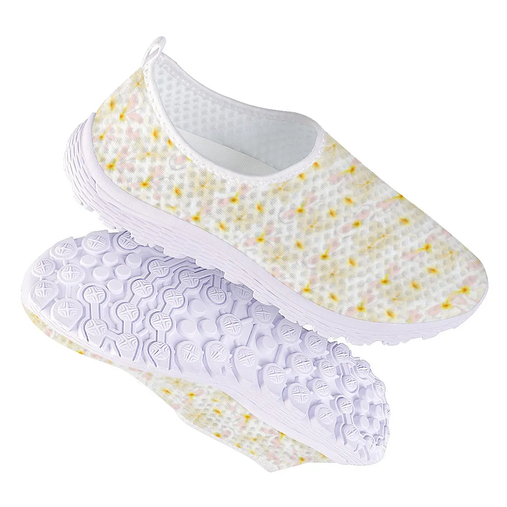 Pastel Frangipanis Non-Slip Sneakers Lightweight