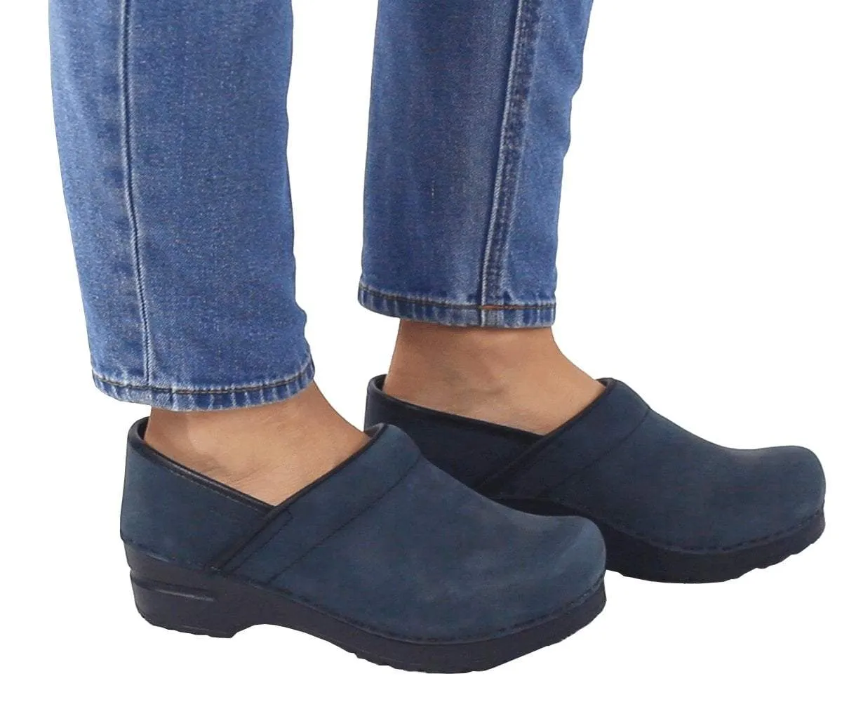 Sanita Pro. Oiled Leather Women's Ink Nursing Clog