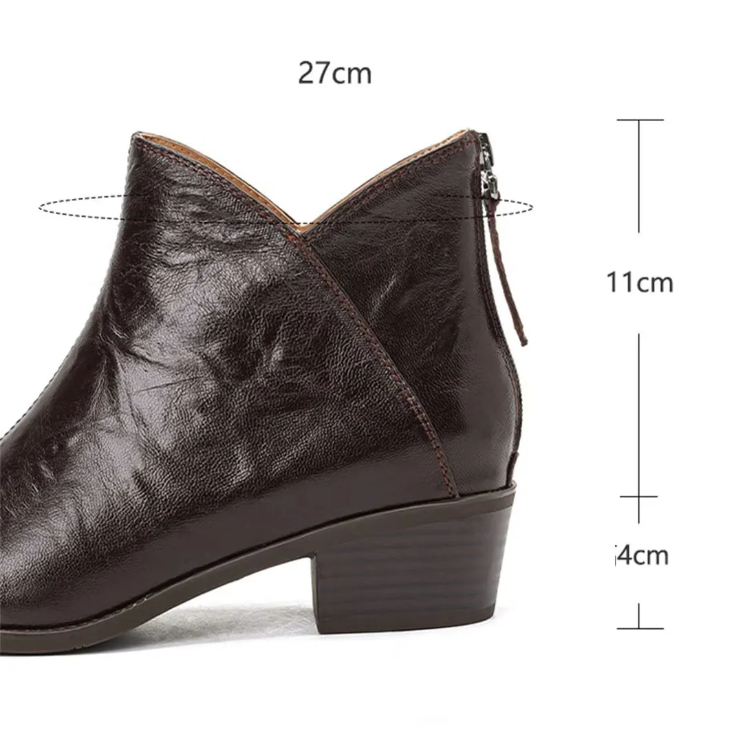 Serpatura Zippered Ankle Booties