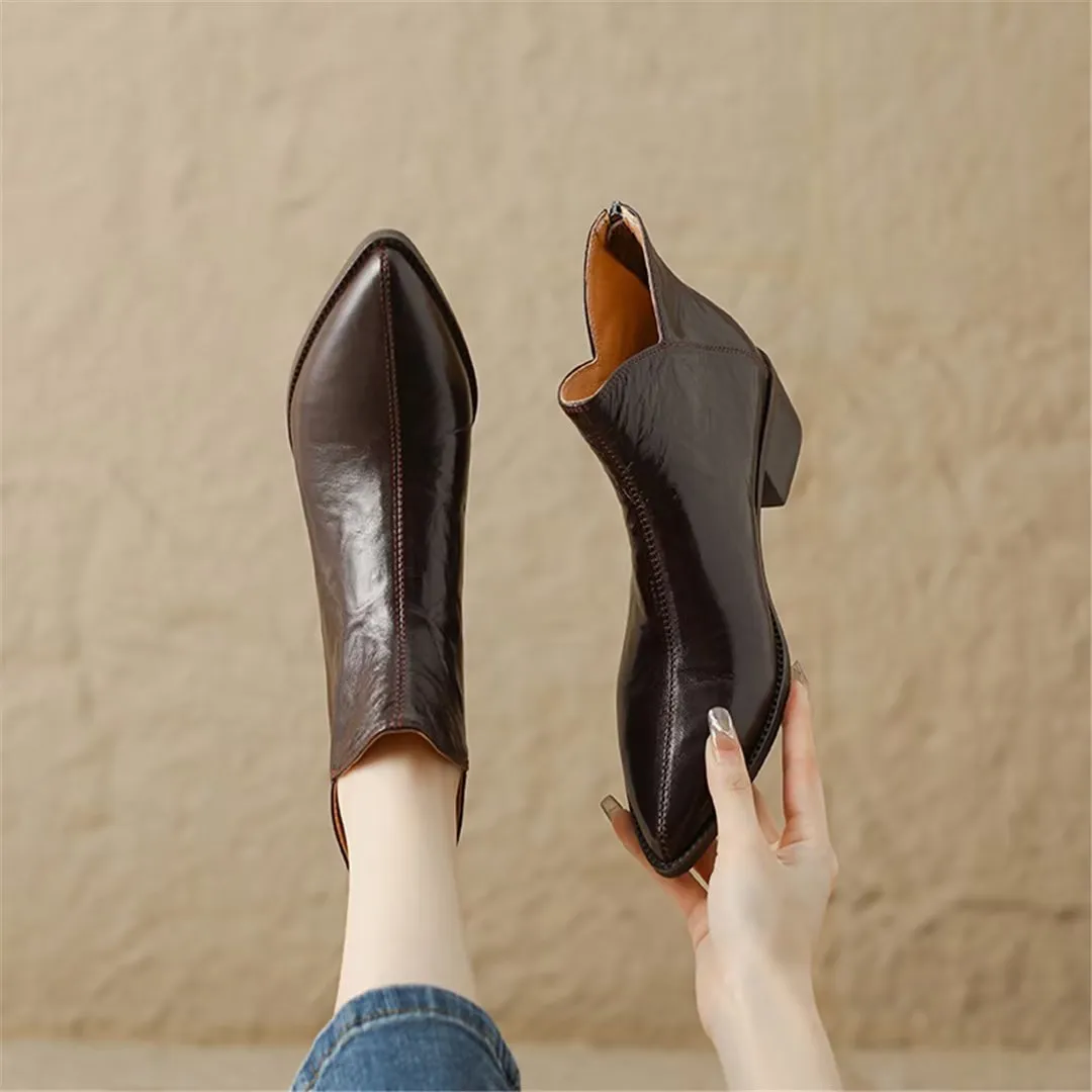 Serpatura Zippered Ankle Booties
