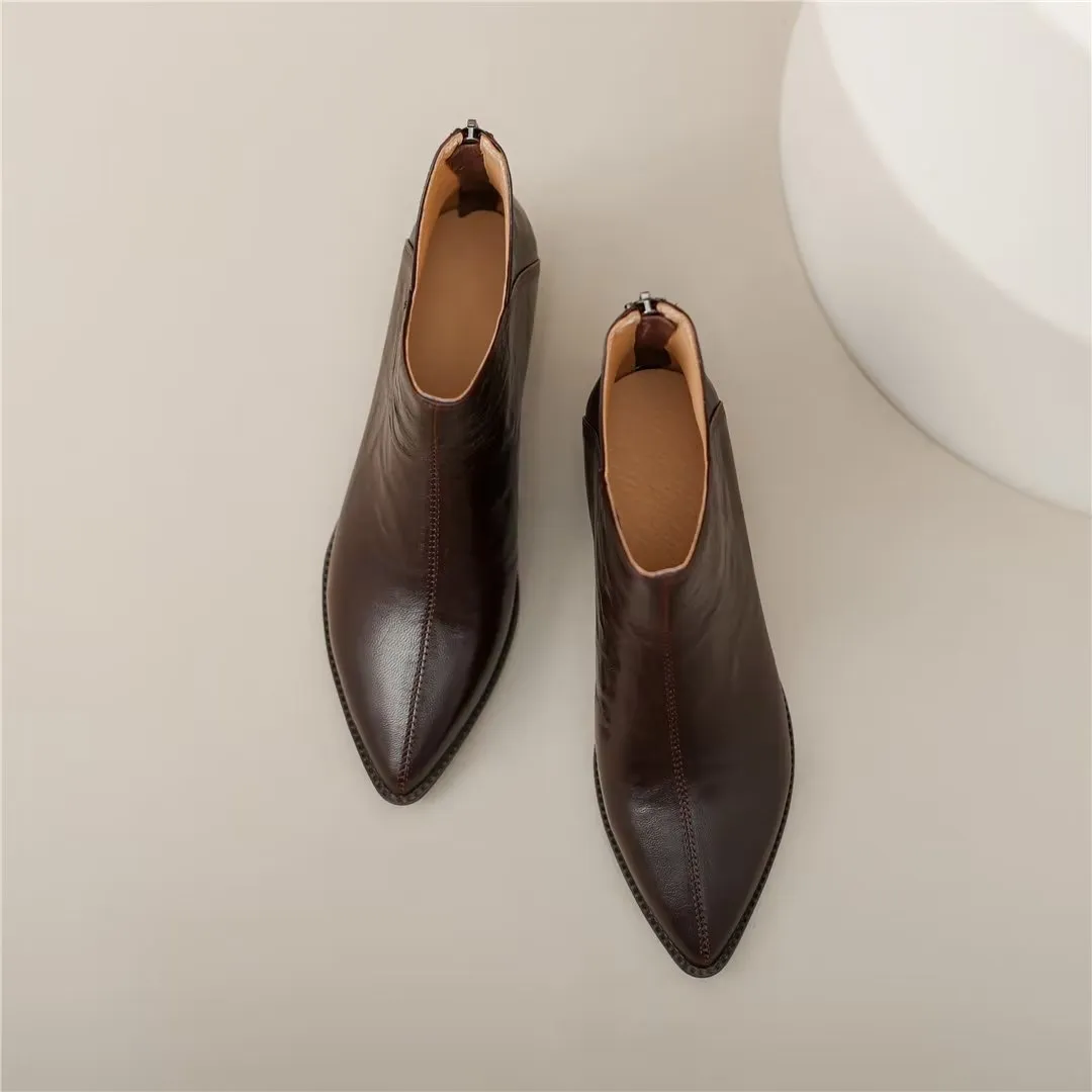 Serpatura Zippered Ankle Booties
