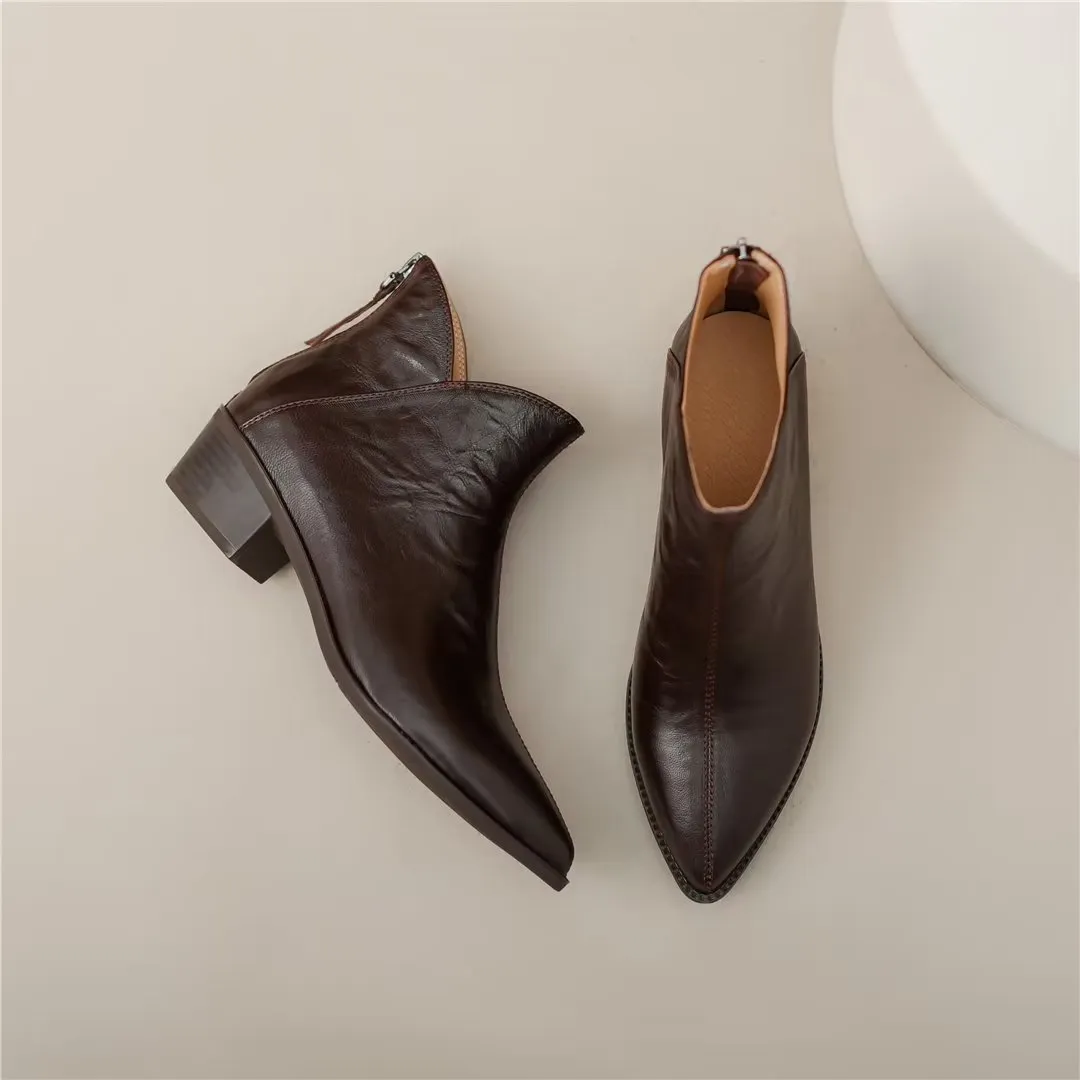 Serpatura Zippered Ankle Booties