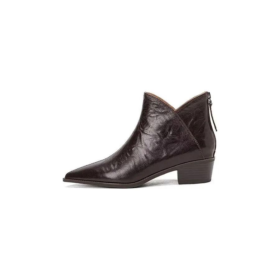 Serpatura Zippered Ankle Booties