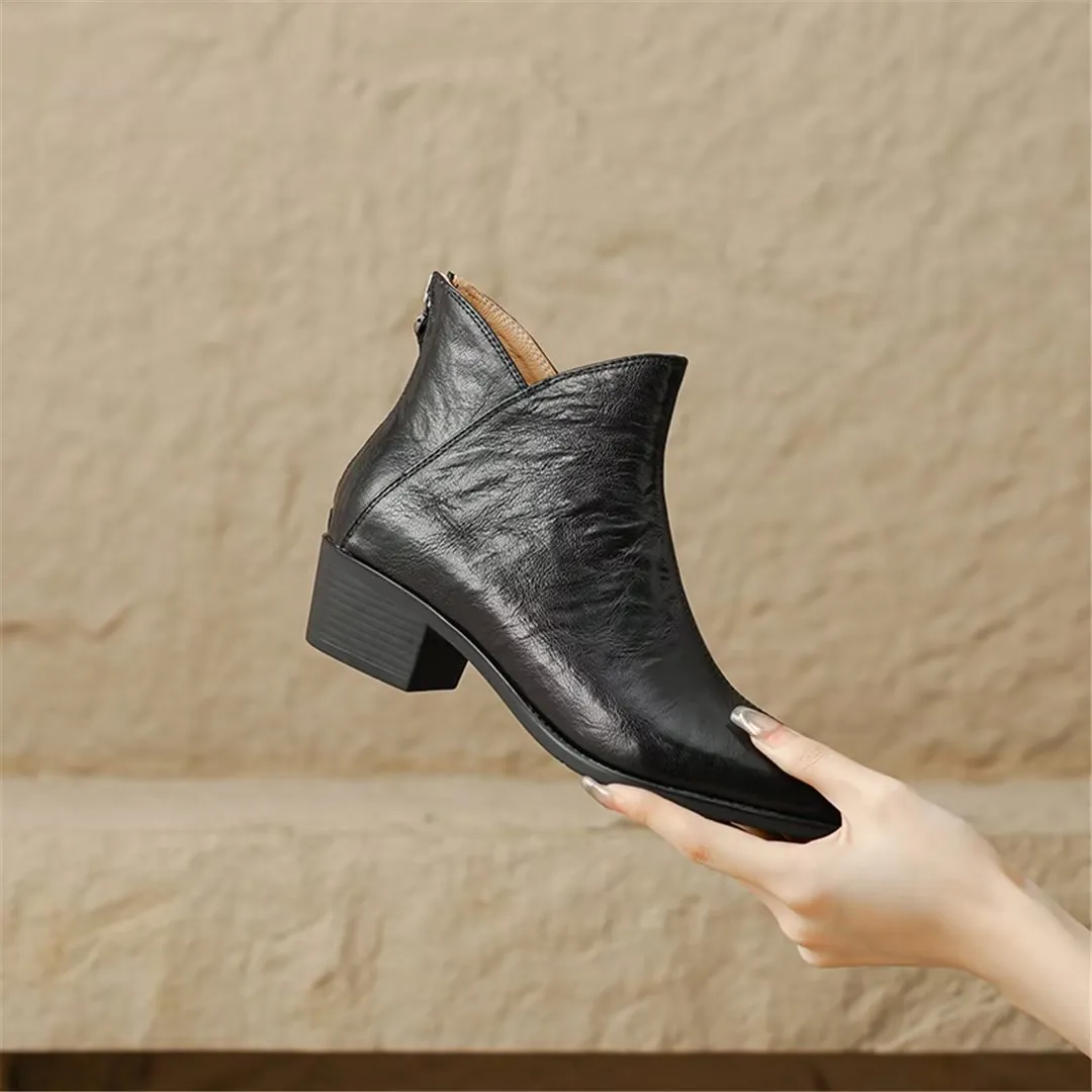 Serpatura Zippered Ankle Booties