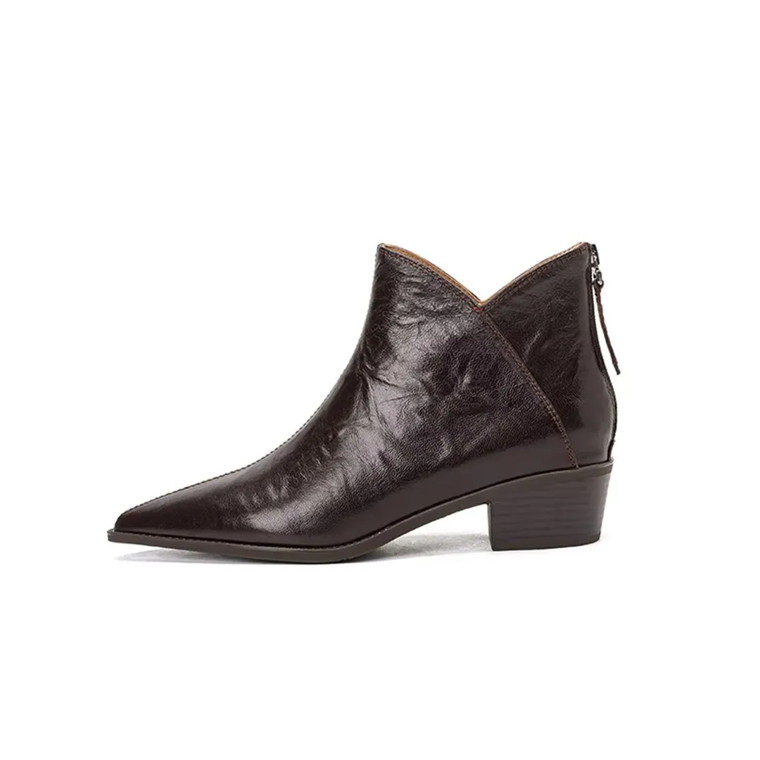 Serpatura Zippered Ankle Booties