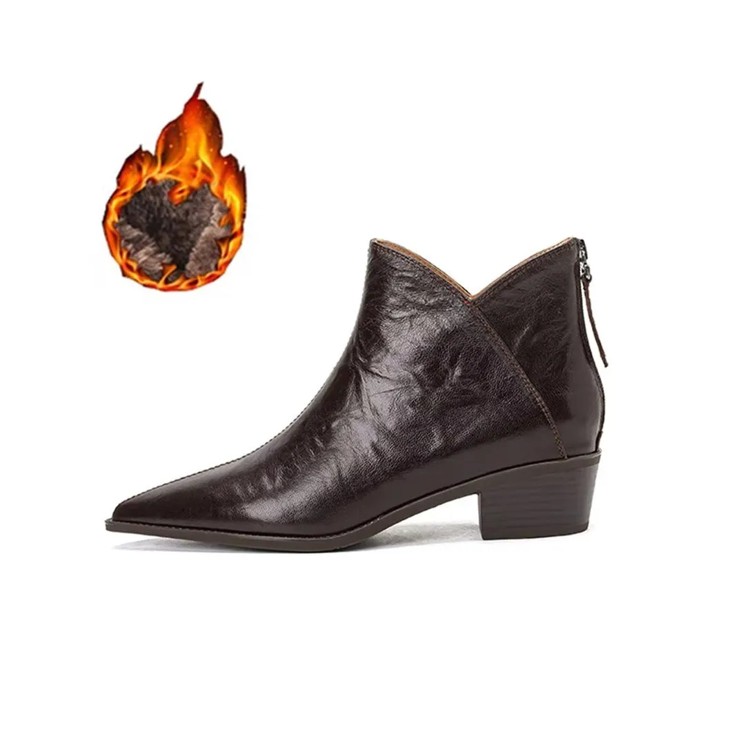 Serpatura Zippered Ankle Booties