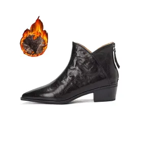 Serpatura Zippered Ankle Booties