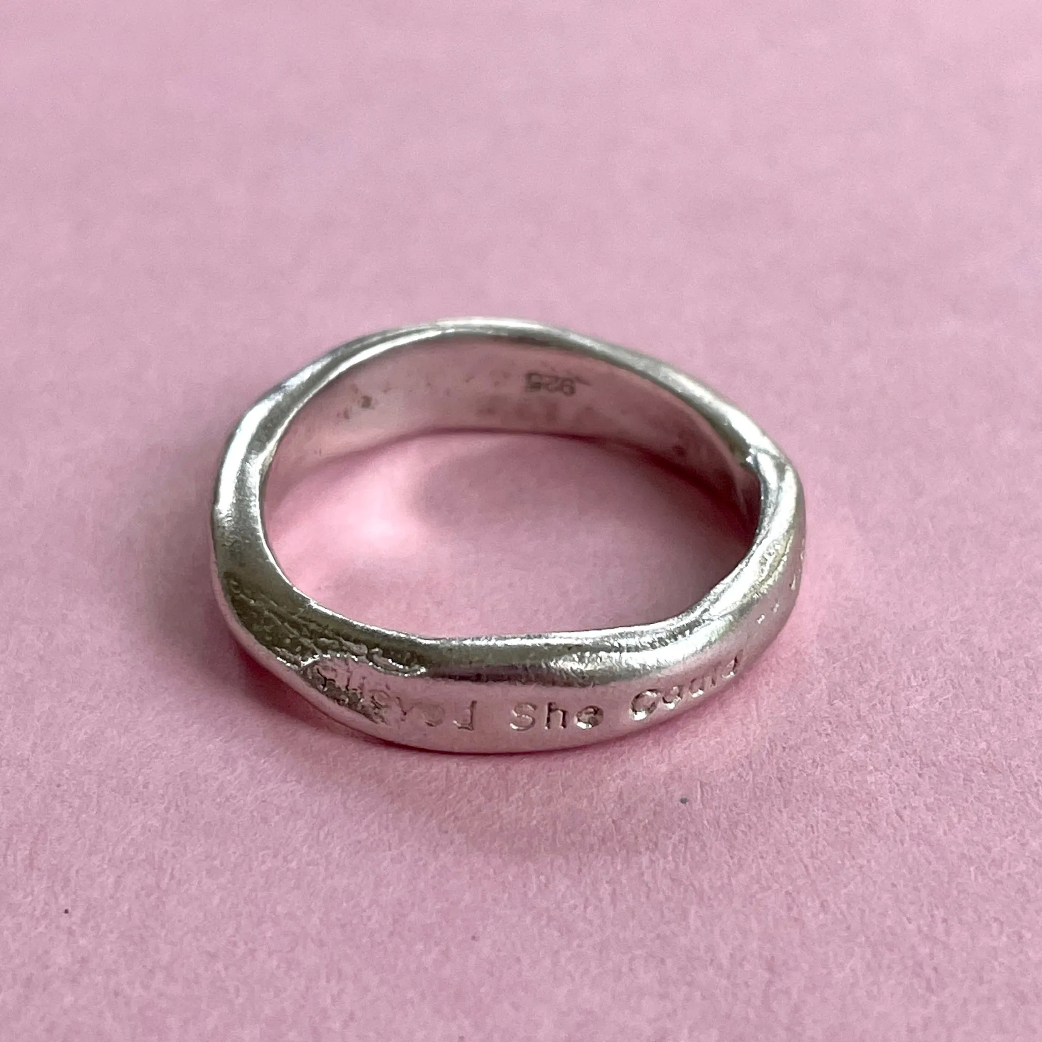She Believed She Could So She Did Organic Ring