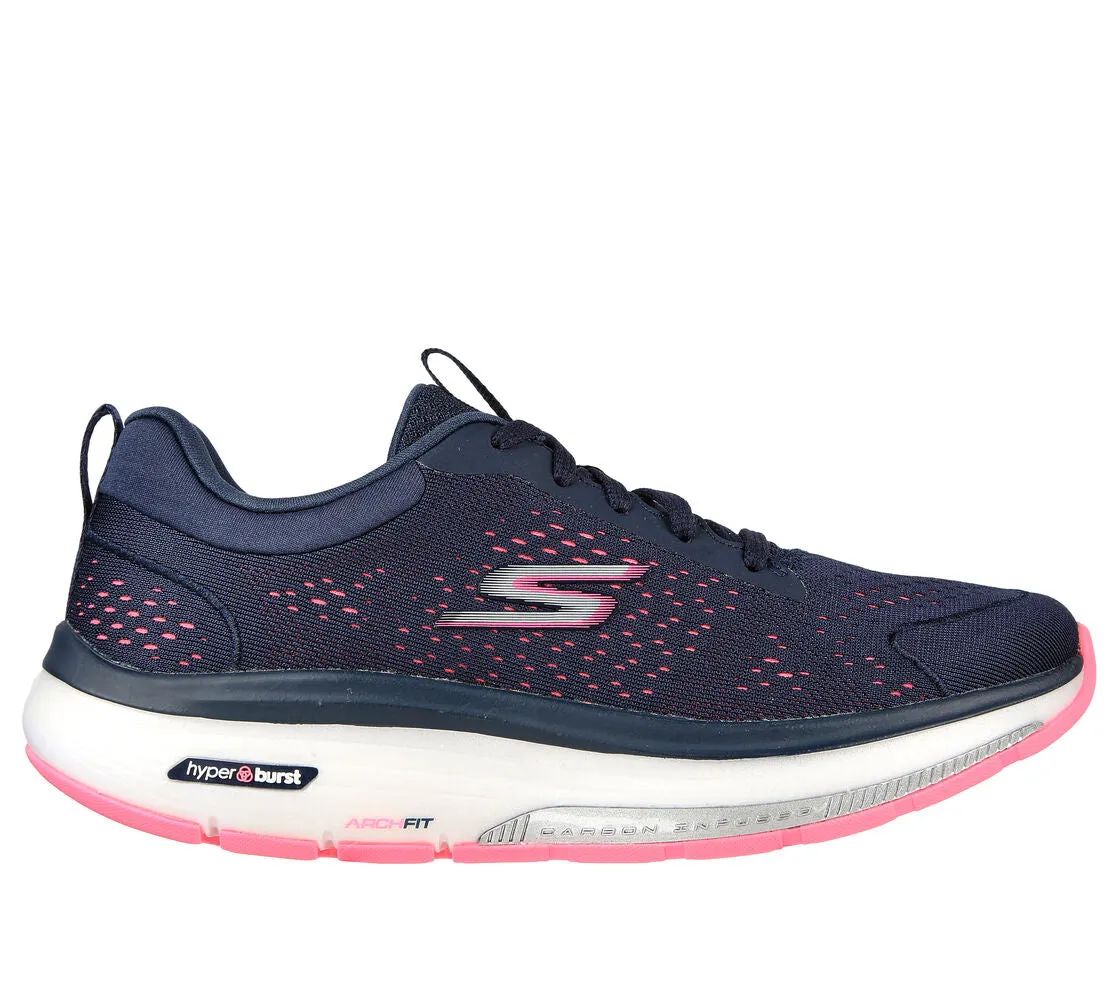 Skechers Women's 124933/NVHP GO WALK Workout Walker - Outpace Trainers Navy Hot Pink