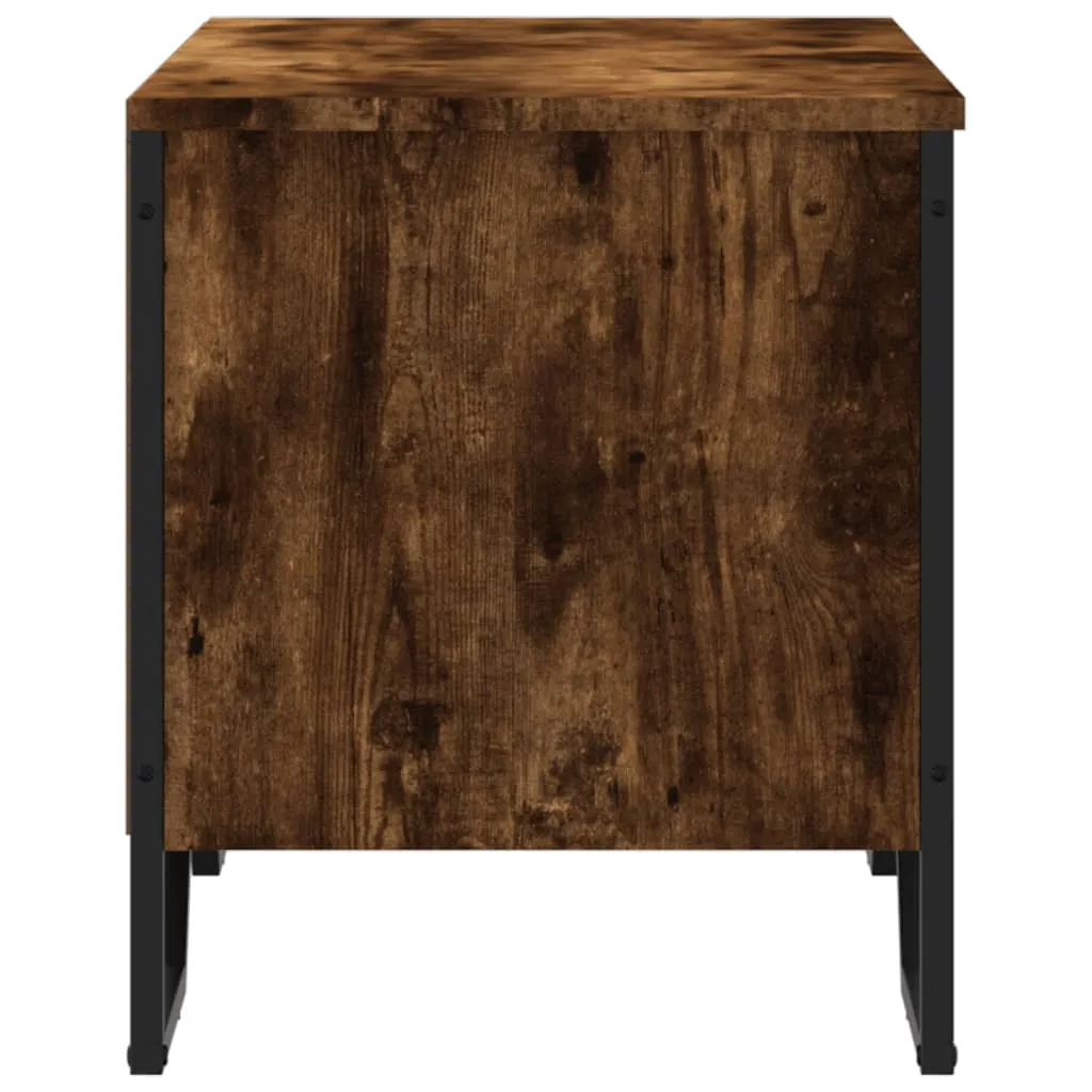 vidaXL Shoe Cabinet Smoked Oak 90x38x45.5 cm Engineered Wood