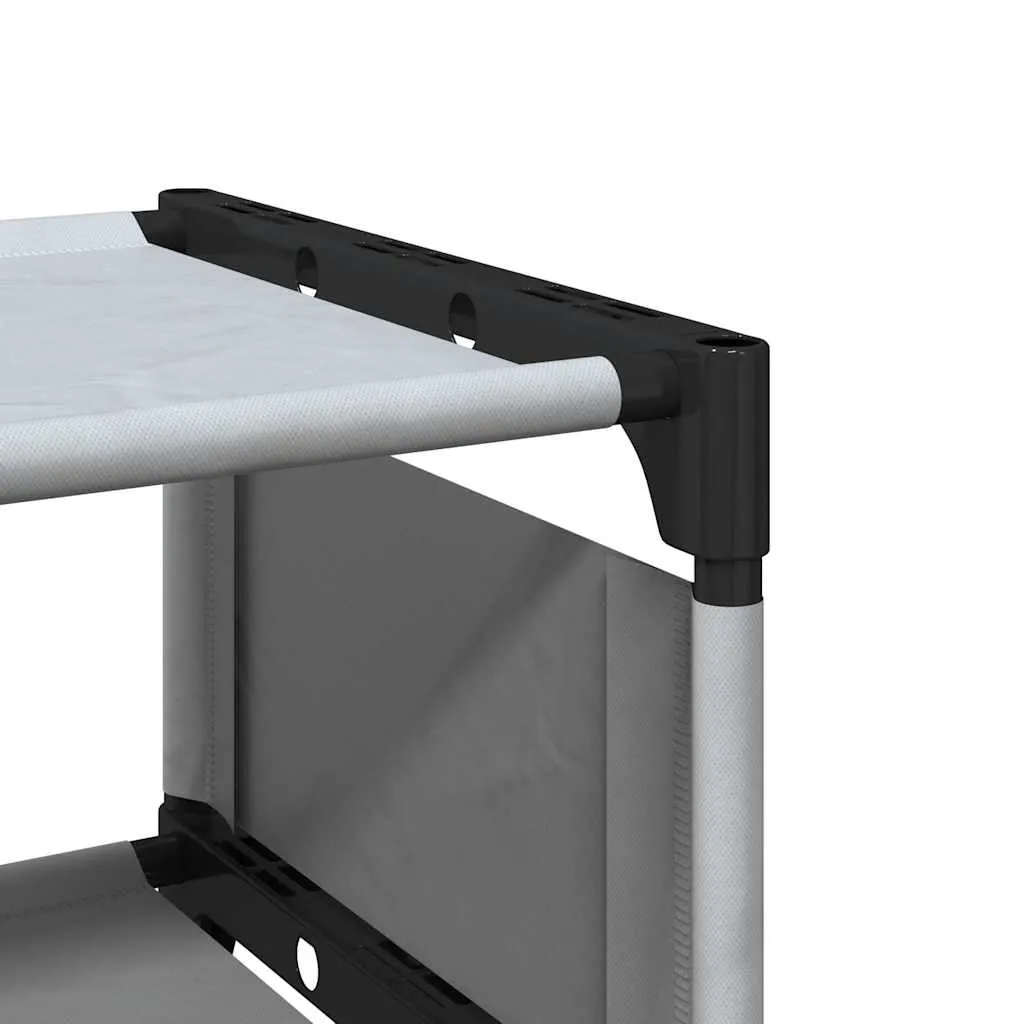 vidaXL Shoe Rack 10-Tier Grey 54x28x158 cm Non-woven Fabric