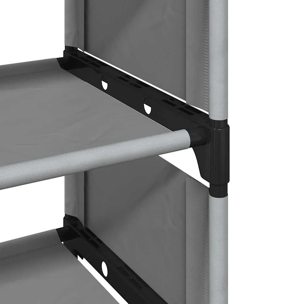 vidaXL Shoe Rack 10-Tier Grey 54x28x158 cm Non-woven Fabric