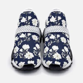 White Florals Unisex Lightweight Custom shoes