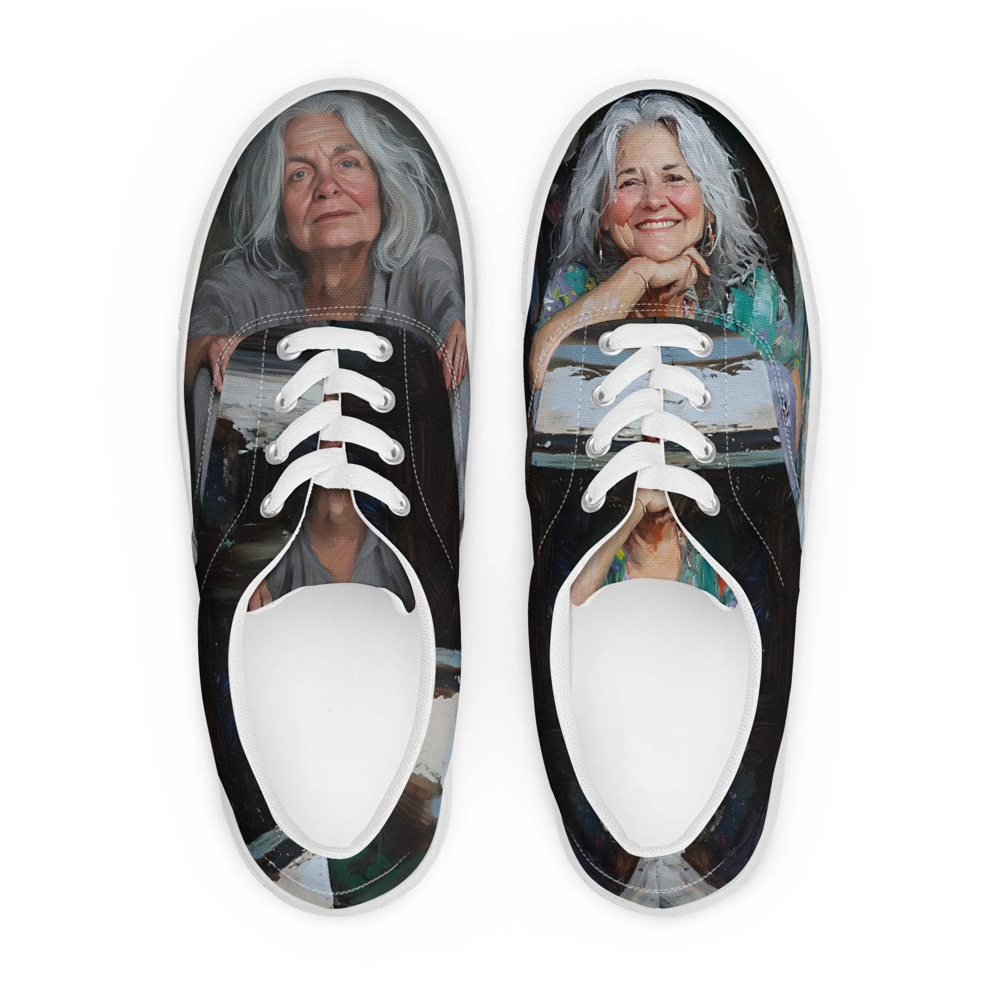 Women’s lace-up canvas shoes