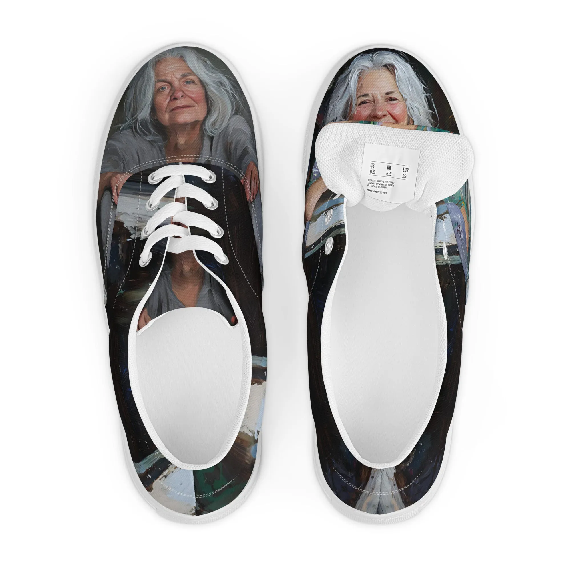Women’s lace-up canvas shoes