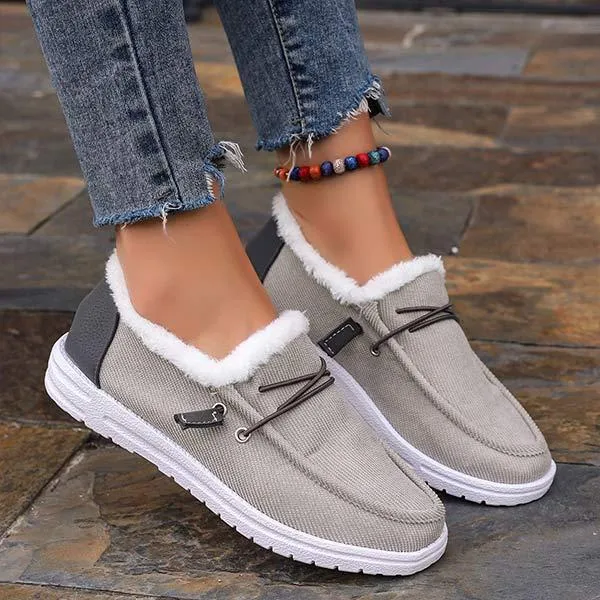 Women's Plush-Lined Thickened Insulated Cotton Shoes 27502642C