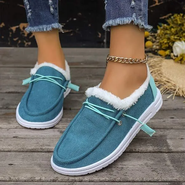 Women's Plush-Lined Thickened Insulated Cotton Shoes 27502642C