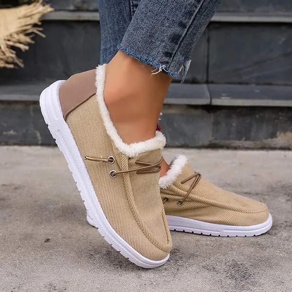 Women's Plush-Lined Thickened Insulated Cotton Shoes 27502642C