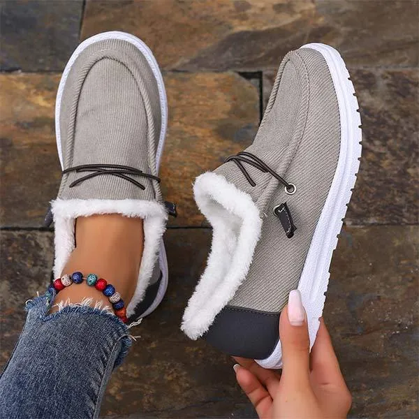 Women's Plush-Lined Thickened Insulated Cotton Shoes 27502642C