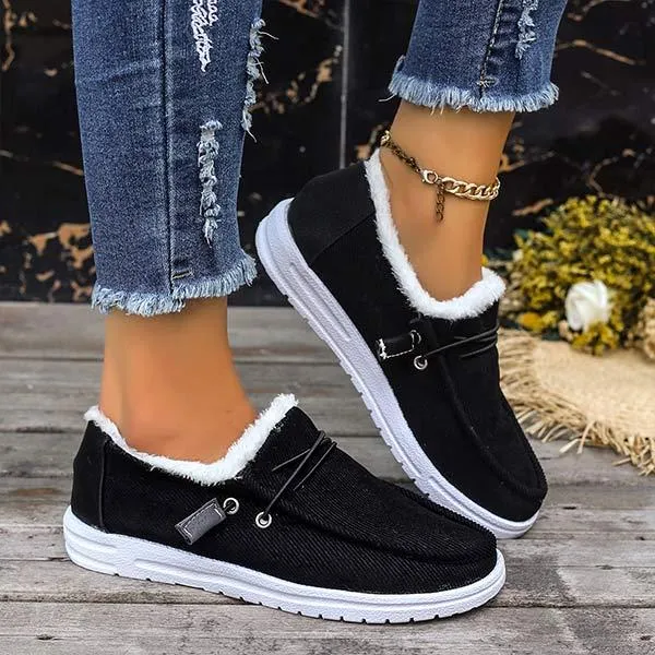 Women's Plush-Lined Thickened Insulated Cotton Shoes 27502642C