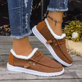 Women's Plush-Lined Thickened Insulated Cotton Shoes 27502642C