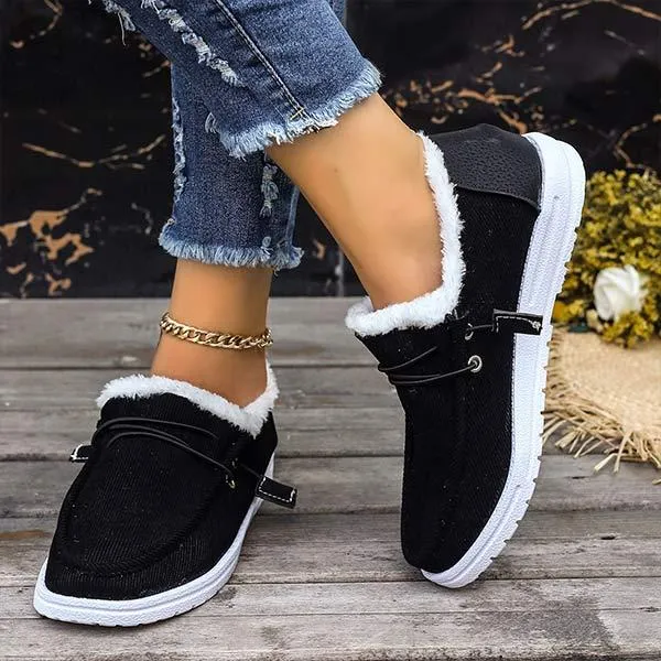 Women's Plush-Lined Thickened Insulated Cotton Shoes 27502642C