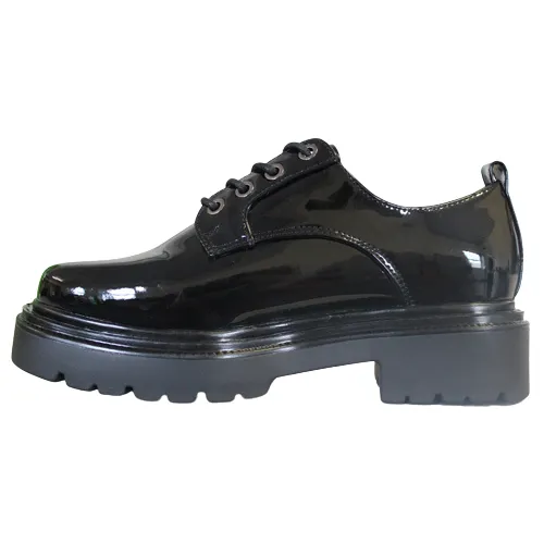 XTI  Chunky Brogues - 142003 - Black Patent
