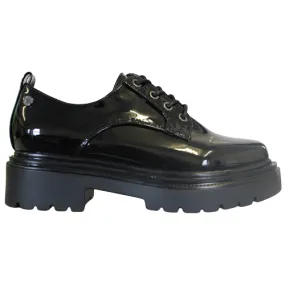 XTI  Chunky Brogues - 142003 - Black Patent